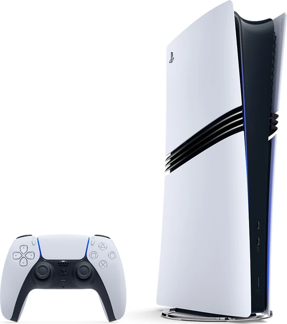 PlayStation 5 Pro mit DualSense-Controller – offizielle Produktansicht